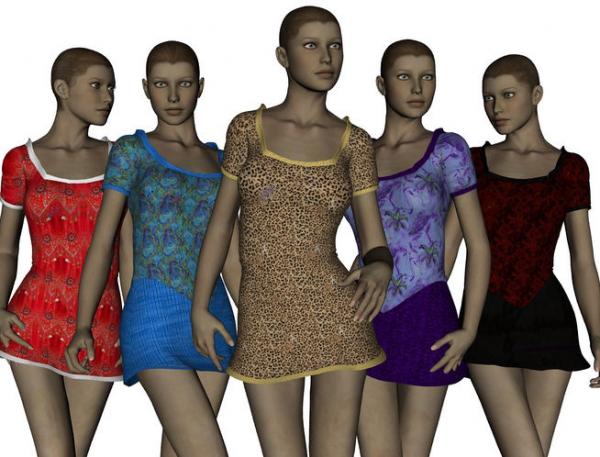 textures for free V4 short Dress