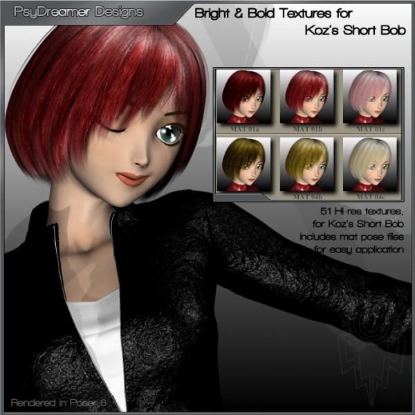 Bold &amp; Bright Textures for Koz&#039;s Short Bob