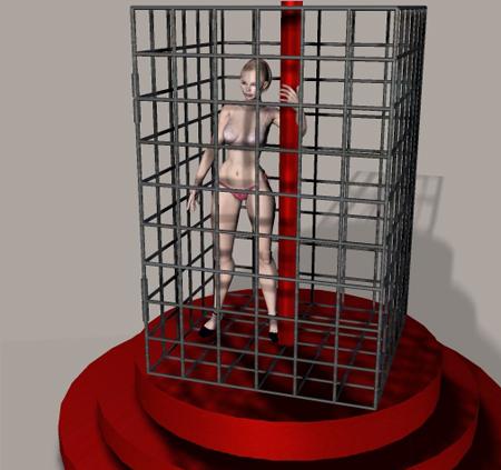 The Cage for Poser, scene, character and props