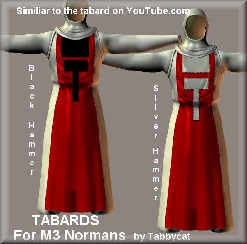 Black\Silver Hammer Tabards for M3 Normans