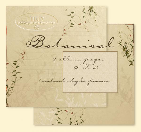 Heritage Botanical Scrapbook pages