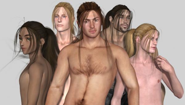 Aiko 4 Long Hair Refits for the DAZ Males