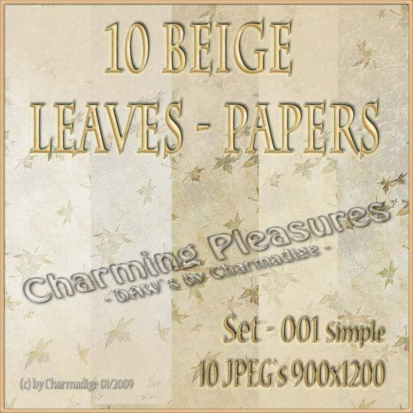 10_Beige Leaves-Papers_Set-001_TEX