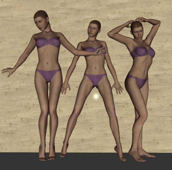 3 poses for V4