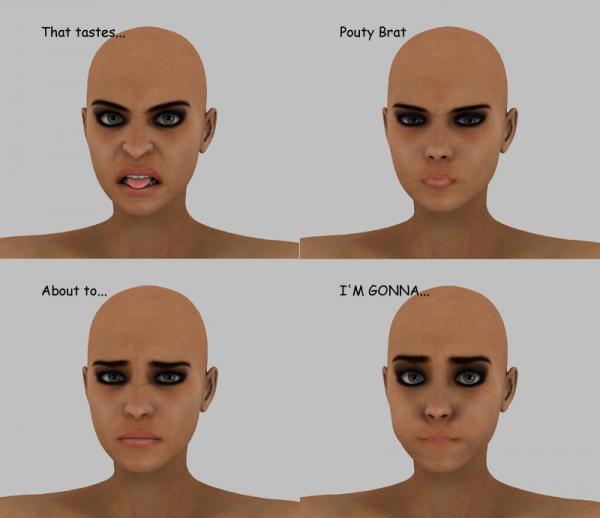 Four V4 Expressions for DAZ Studio