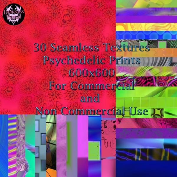 30 Seamless Tiles Psychedelic Print