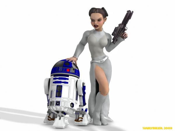 Leia and R2D2