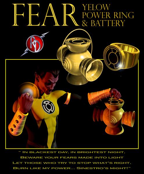 FEAR: Yellow Power Ring & Battery