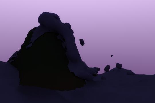 Blender Wave Crest Upon Rock