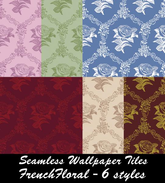 Seamless wallpaper: The French Floral Collection