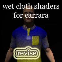 Wet Cloth Shaders for Carrara(revise)