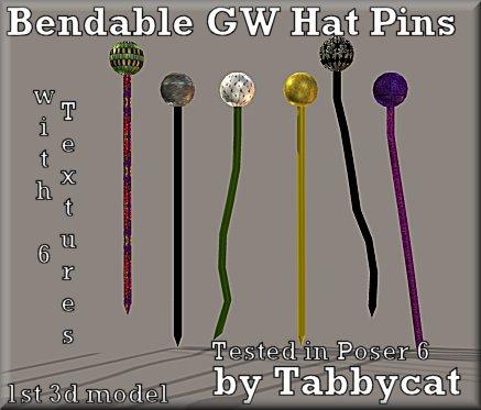 GW's Hat Pin model with 6 textures.