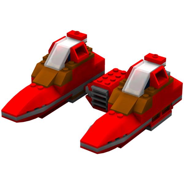 Brick Twin Pod Cloud Car (for Poser)