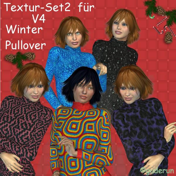 5new Textures for the free Winter Pullover for V4