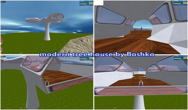 modern tree house DAE file