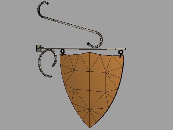 Hanging Sign - OBJ,3DS.LWO,DXF