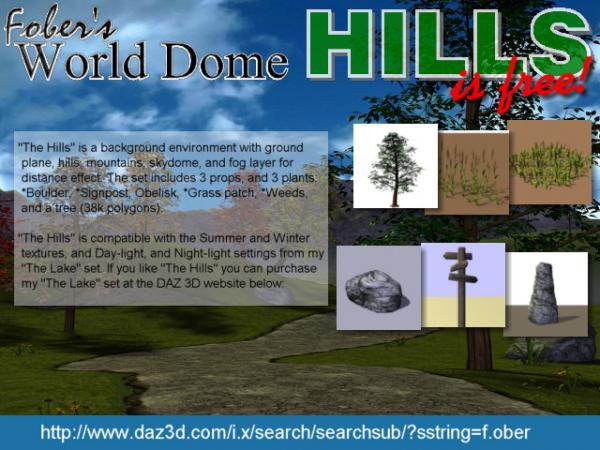 &quot;The Hills&quot; environment for DAZ Studio &amp; Poser