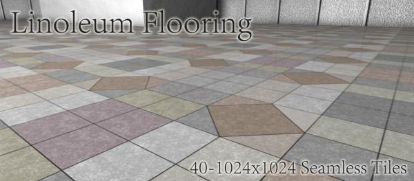 Linoleum Flooring Part1 Square Design