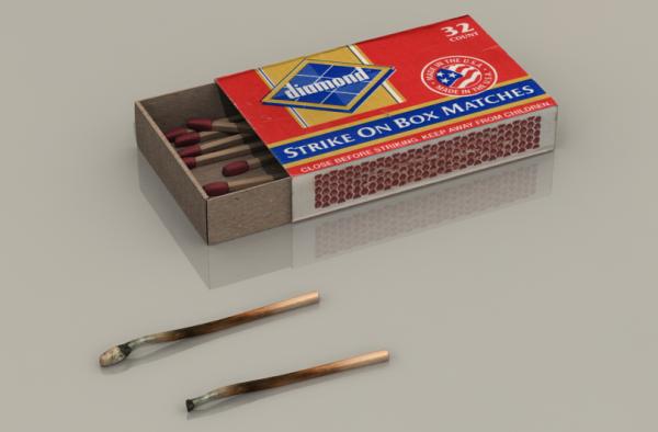 Match Box with matches