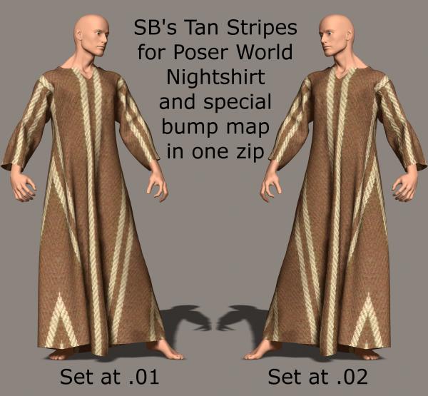 Reupload of Tan Stripes for Nightshirt