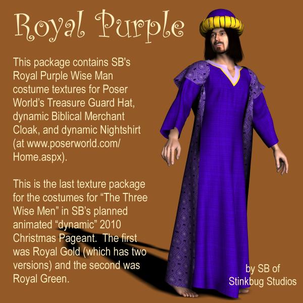 Royal Purple for PW Hat, Cloak, and Nightshirt