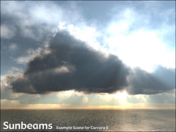 Sunbeams Example Scene for Carrara 8