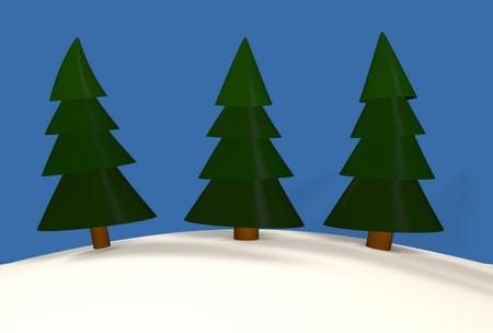 Toon trees add-on 3 for snowman