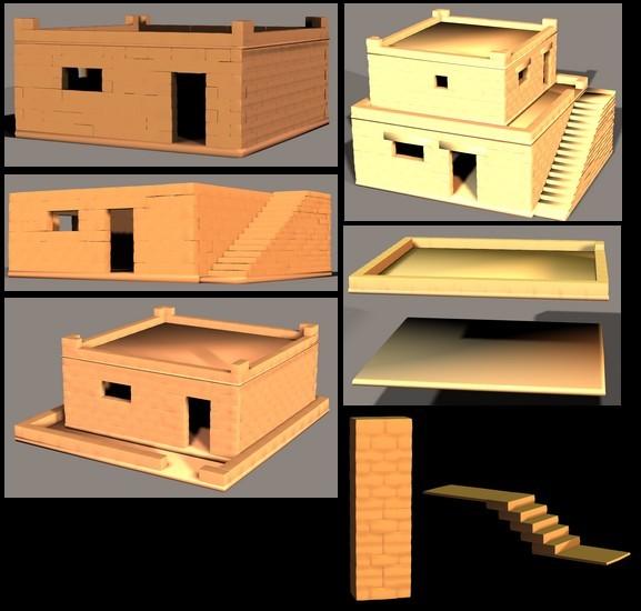 Biblical houses - right-sided doors