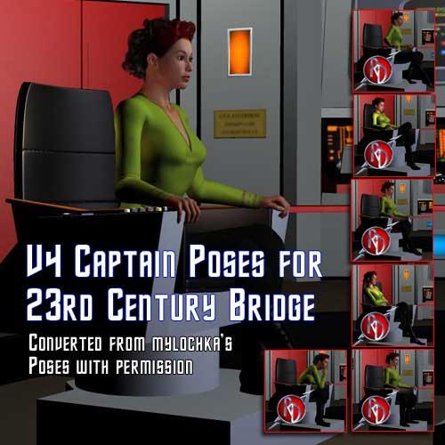 V4 Captains Poses for 23rd Century Bridge