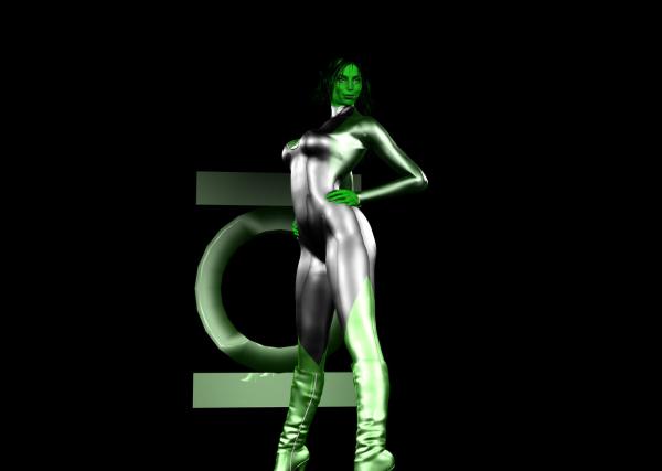 Green Lantern Uniform Texture for V3 Catsuit