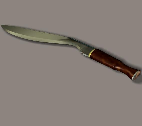 Gurkha Khukuri Prop for Poser - Updated