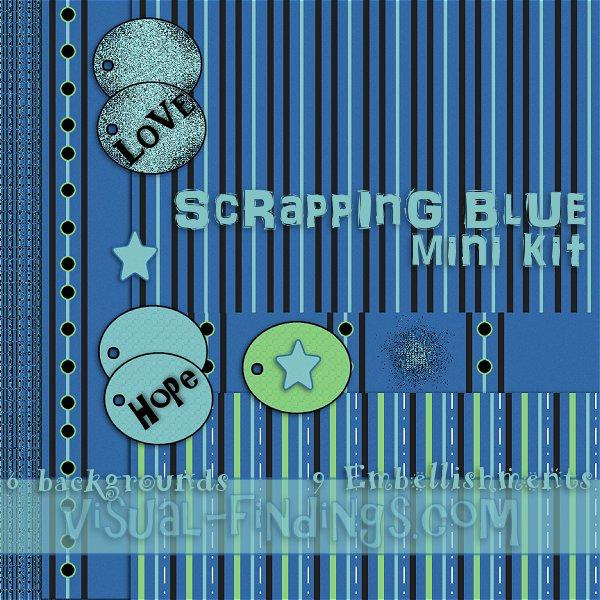 Scrapping Blue Mini Kit