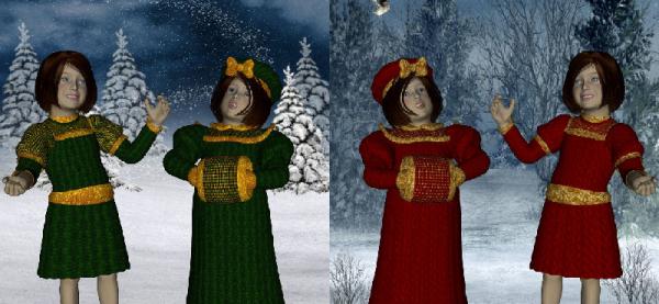 Christmas for Frilly Coat and Dress