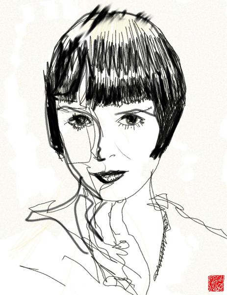 Louise Brooks sketch