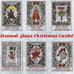 Six Gorgeous Stained Glass Christmas Cards