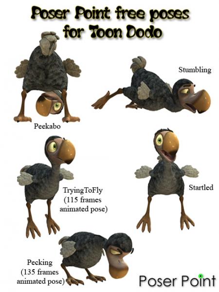 Free poses for Toon Dodo