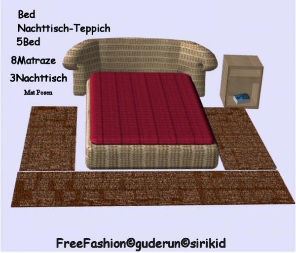 Rattan Bed Set