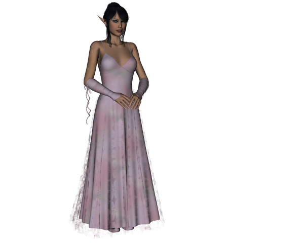 Fairy Gown-Pink Cloud Texture