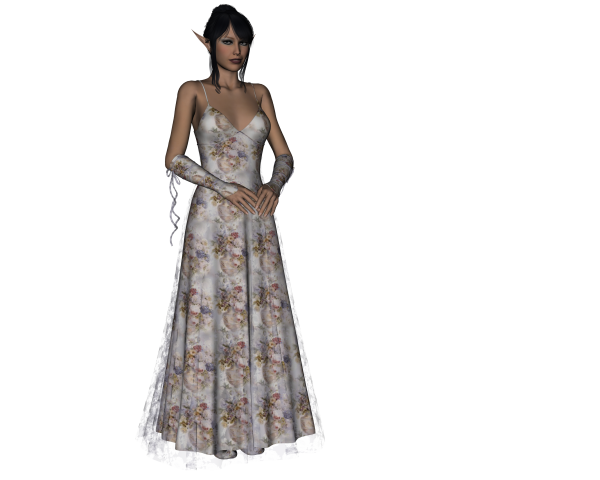 Fairy Gown-Floral Texture