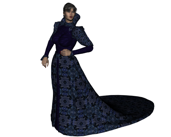 Queens Court-V3MFD-Blue Velvet Brocade