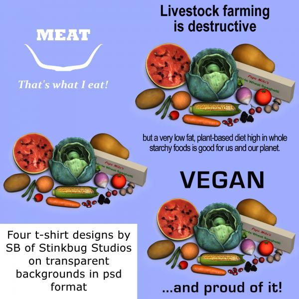 Vegaan &amp; Meat Eaters T-Shirt Designs