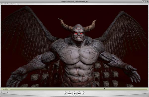 UDK HeavyDemon Static/Skeletal Mesh Example Files