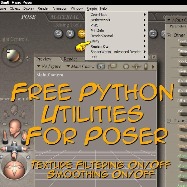 Free Python Utilities For Poser