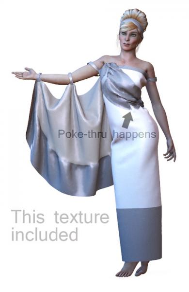 Dynamic Asymmetric Dress (Poser only)