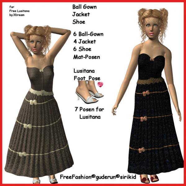 Ball Gown with Jacket and Shoes for Lusitana