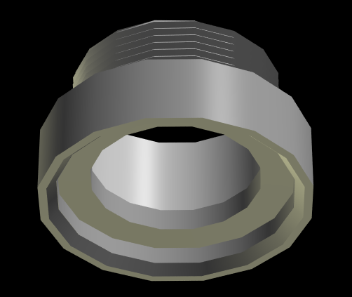 æ end pc open threaded for joiner 1.5inD hole