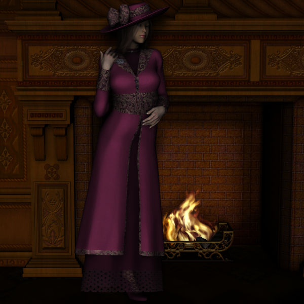 V4 Edwardian Suit-Plum Paisley