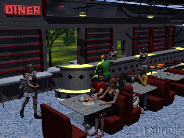 3D Render - Diner