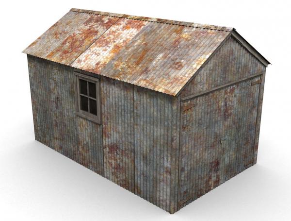 Corrugated iron shed