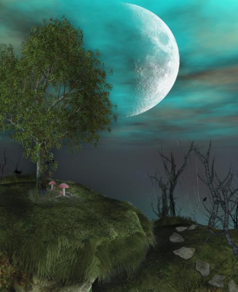 Fantasy Background, Night in Neverland